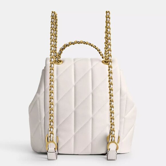 NWT ✅ COACH Tabby Backpack With Pillow Quilting CU076 CHALK ✨ NWTs - Picture 5 of 16